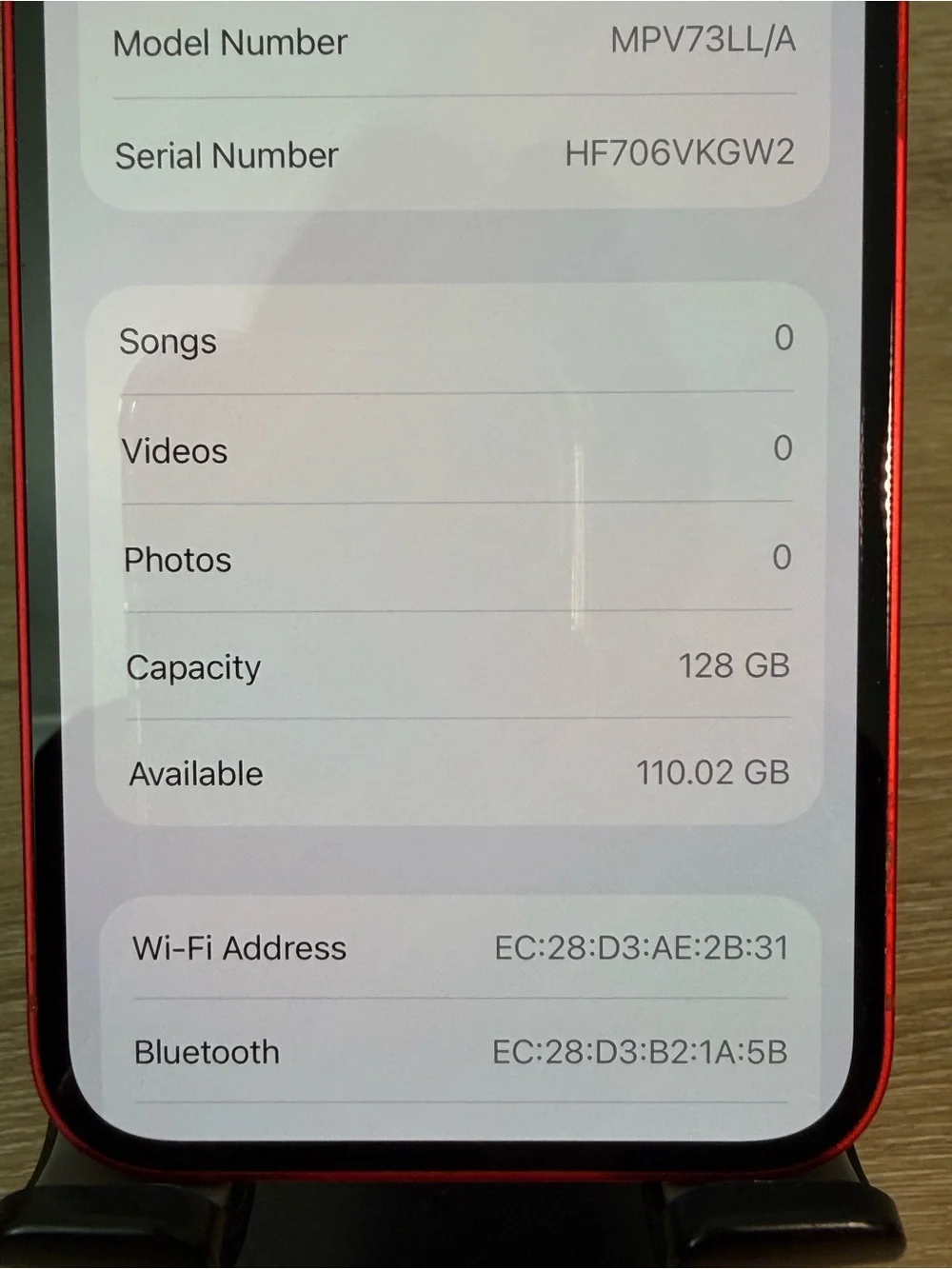 Apple iPhone 14 (Red) with Dual Rear Cameras